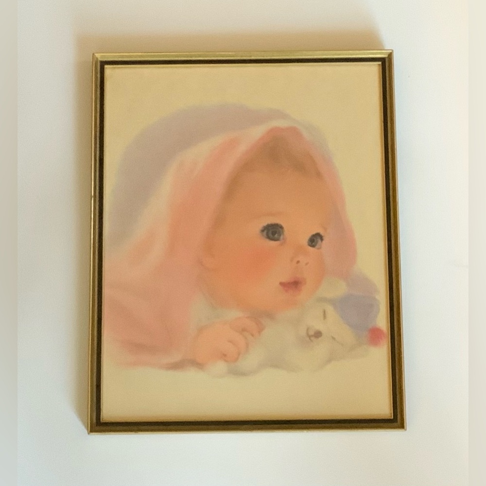 Vintage Baby Frances Hook Framed Print